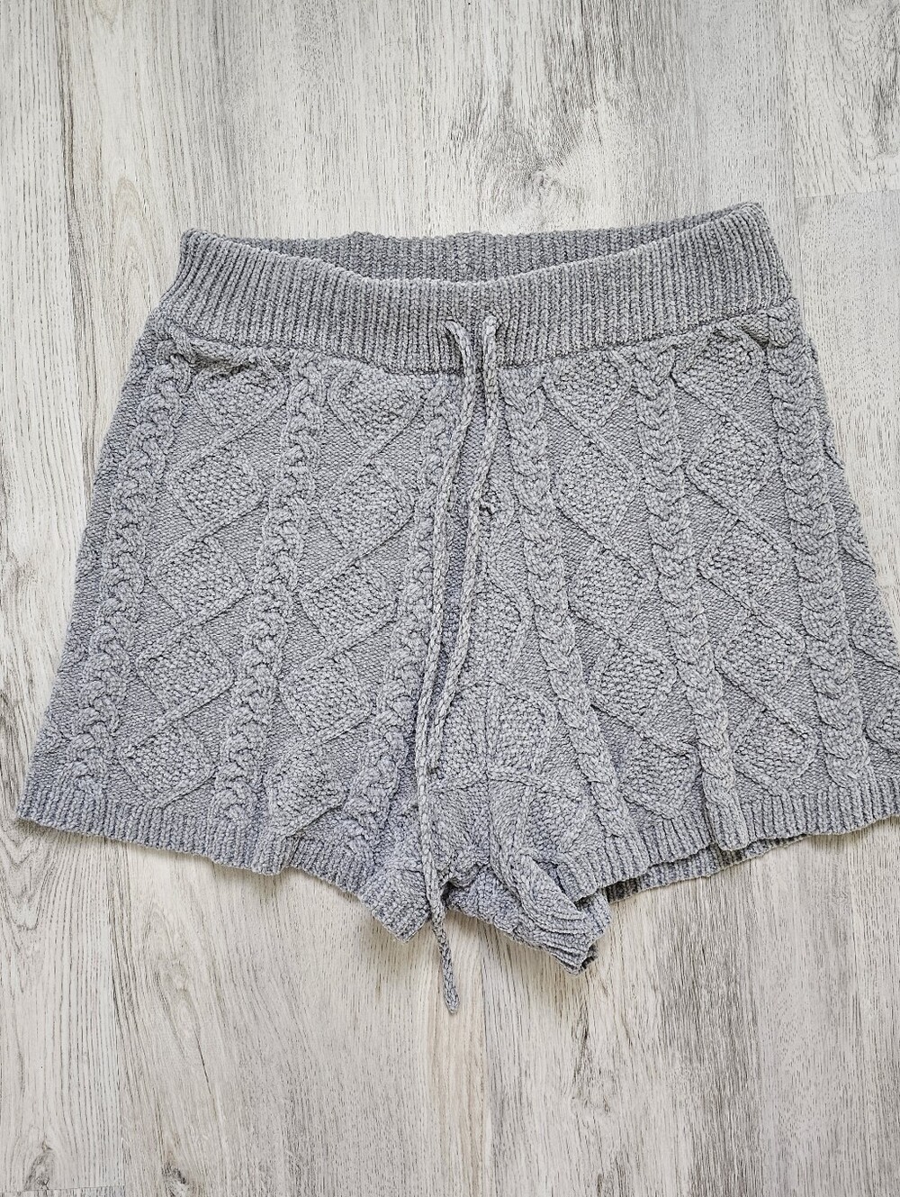 Lane 201 Chunky Cable Knit Stretch Lounge Shorts